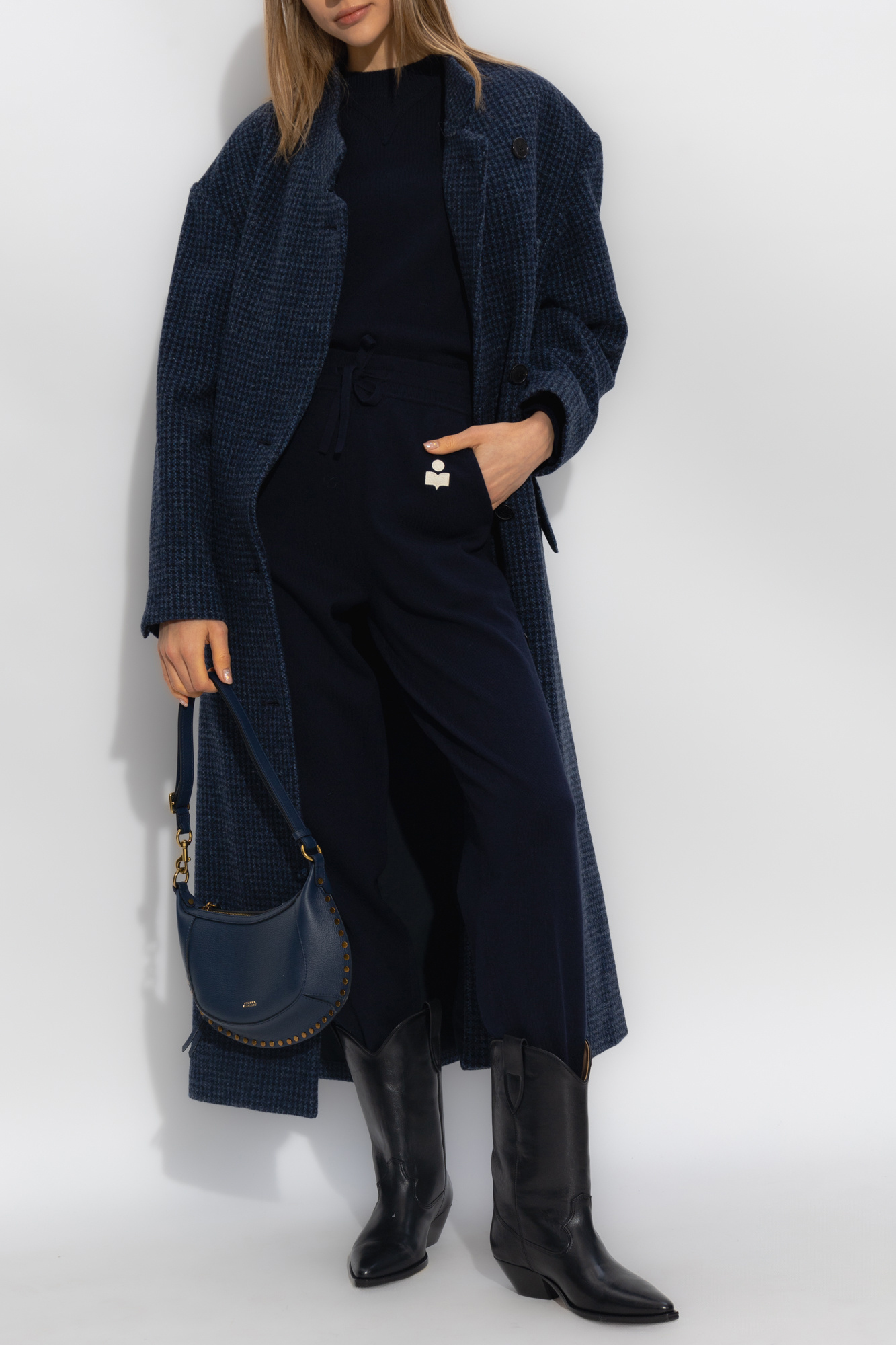 Navy blue 'Sabine' coat Marant Etoile - Vitkac GB